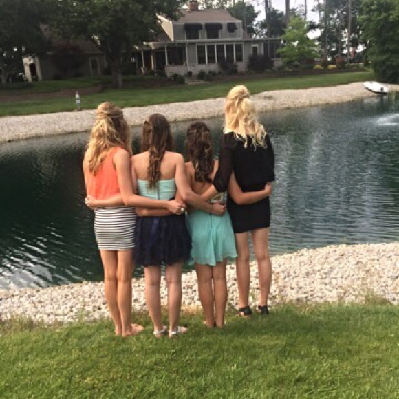 teal/navy formal dress - Picture 3 of 4